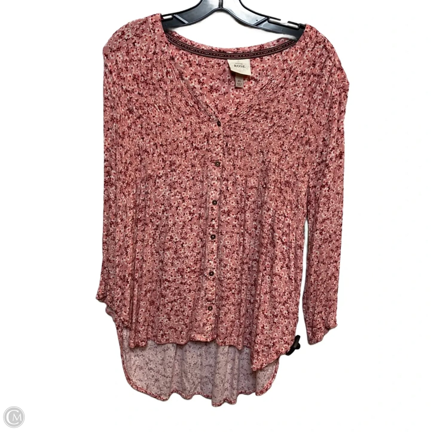 Top Long Sleeve By Knox Rose In Pink, Size: Xl