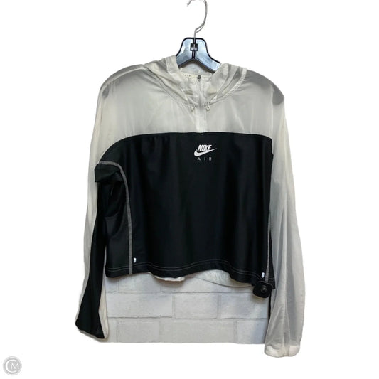 Athletic Top Long Sleeve Hoodie By Nike Apparel In White, Size: S