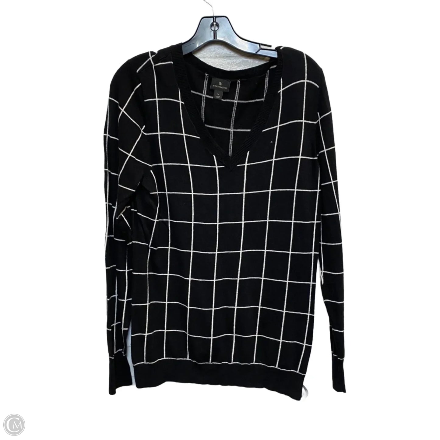 Sweater By Worthington In Black, Size: L