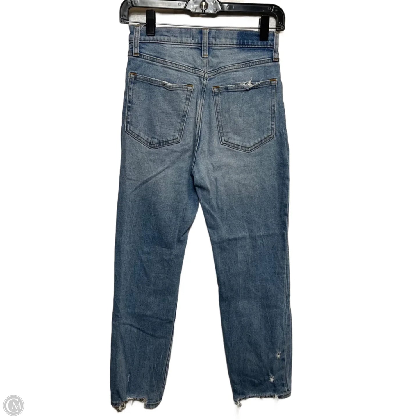 Jeans Straight By Abercrombie And Fitch In Blue Denim, Size: 0