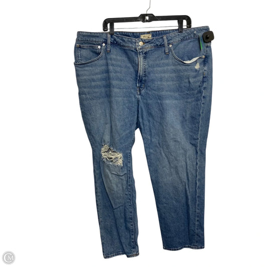 Jeans Straight By Madewell In Blue Denim, Size: 22