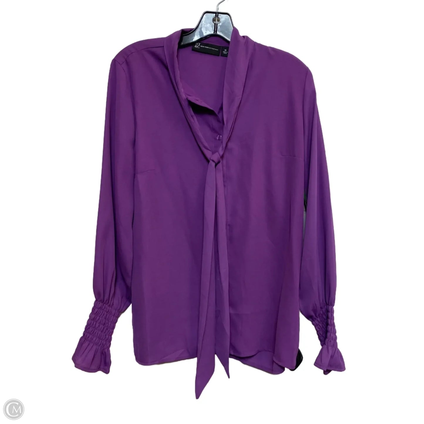 Top Long Sleeve By New York And Co In Purple, Size: M