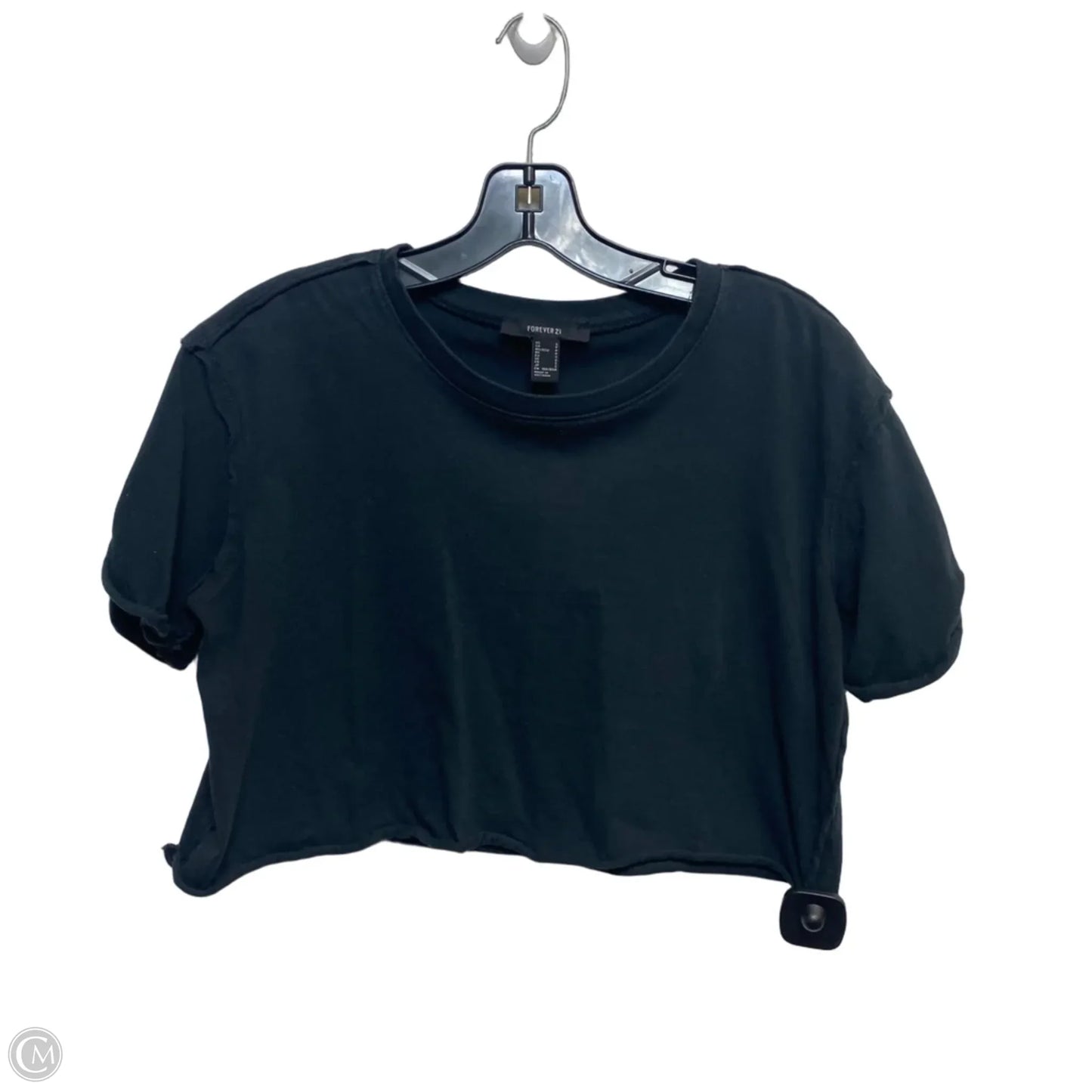 Top Short Sleeve By Forever 21 In Black, Size: S