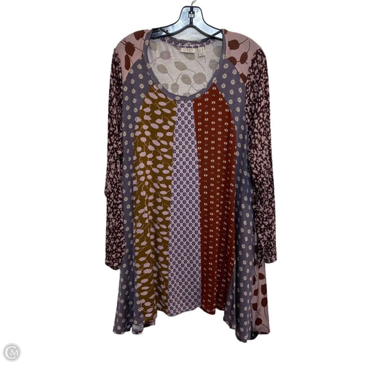 Top Long Sleeve By Logo In Multi-colored, Size: 1x