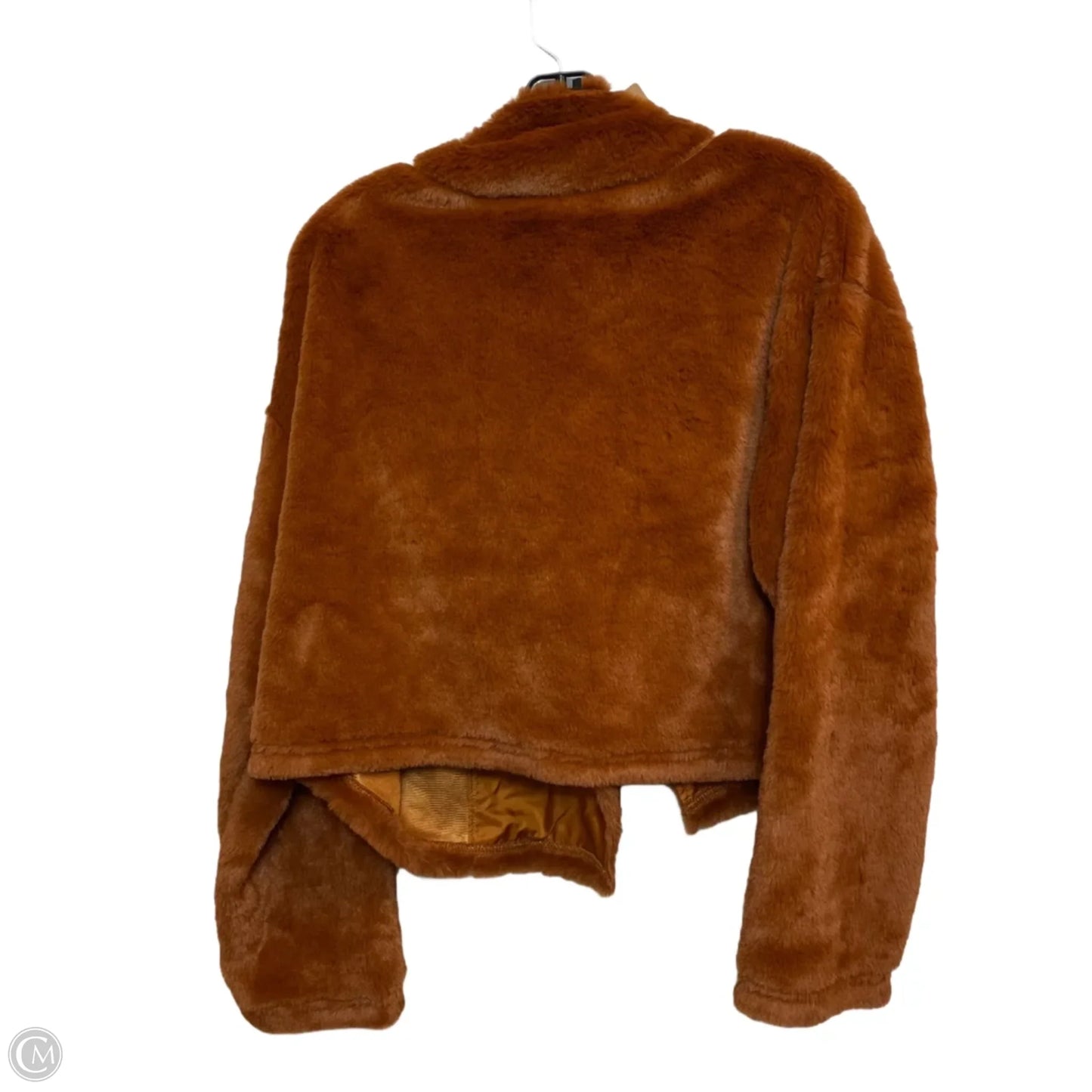 Jacket Faux Fur & Sherpa By Shein In Brown, Size: M