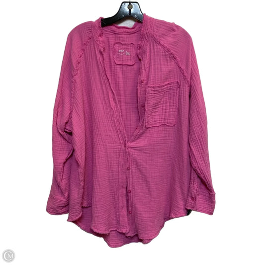 Top Long Sleeve By Aerie In Pink, Size: S