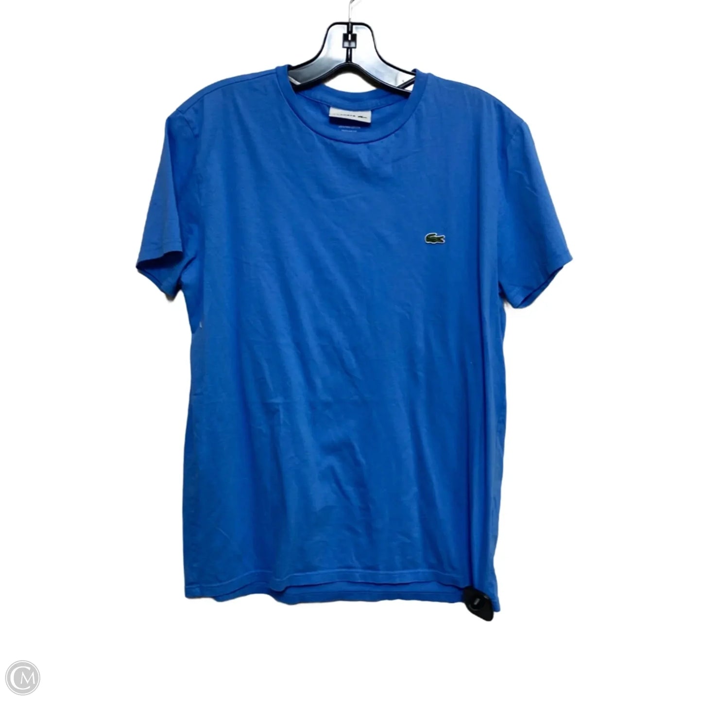 Athletic Top Short Sleeve By Lacoste In Blue, Size: M