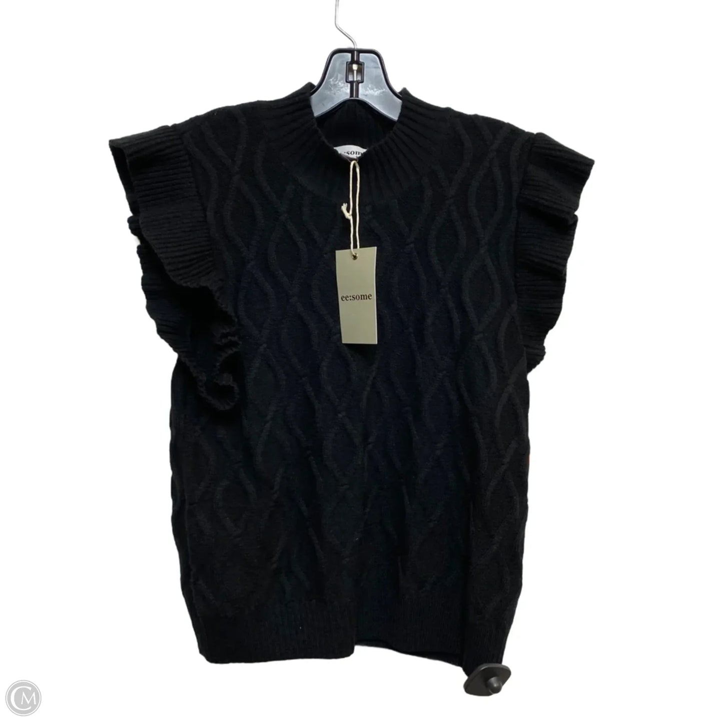 Vest Sweater By Ee Some In Black, Size: L