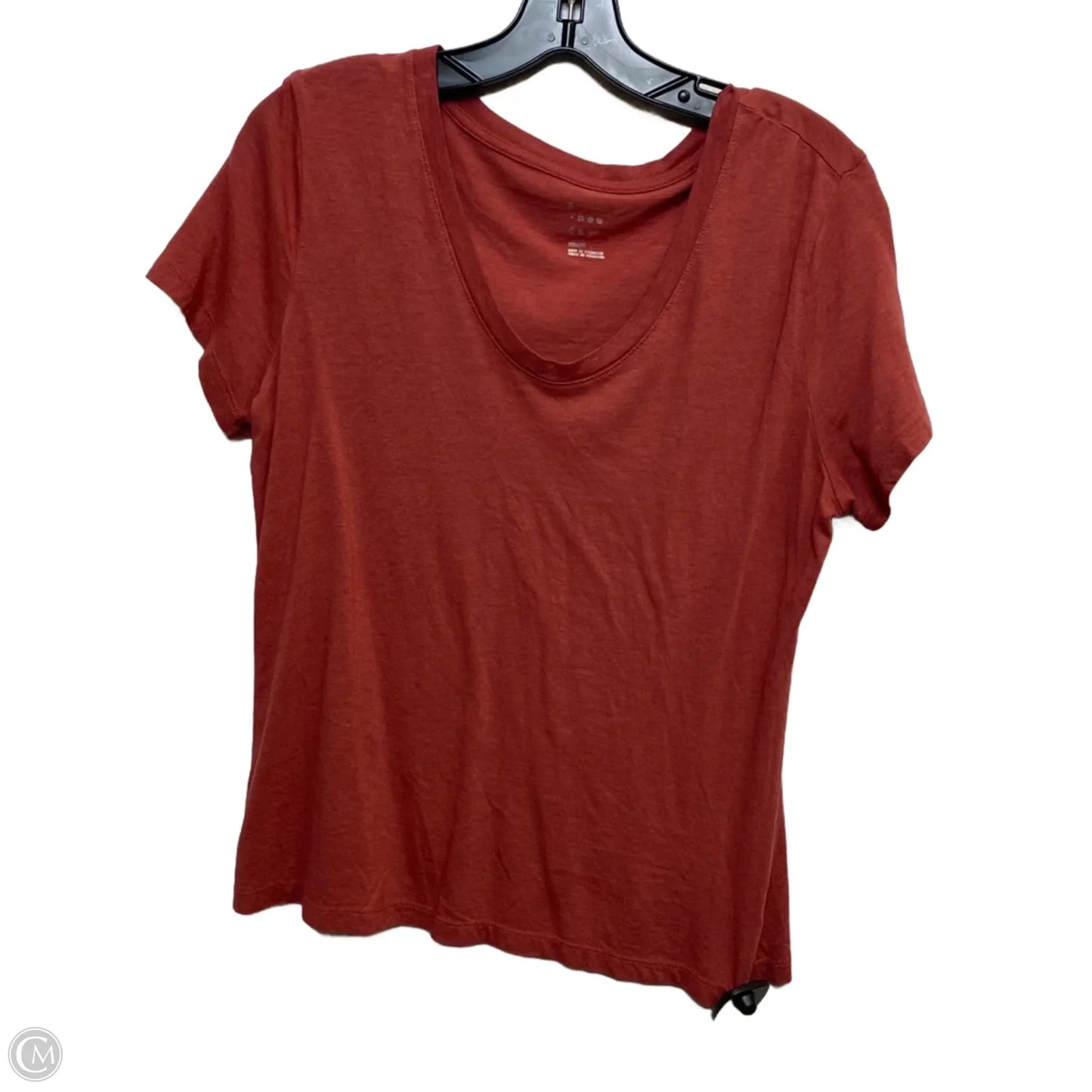 Top Short Sleeve Basic By A New Day In Brown, Size: M
