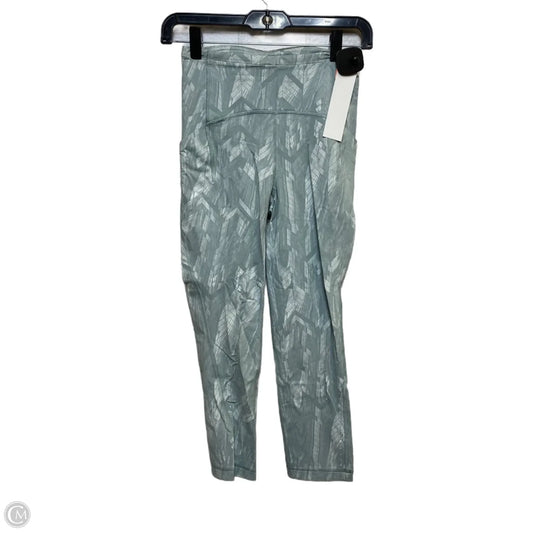 Athletic Leggings By Lululemon In Green & White, Size: S