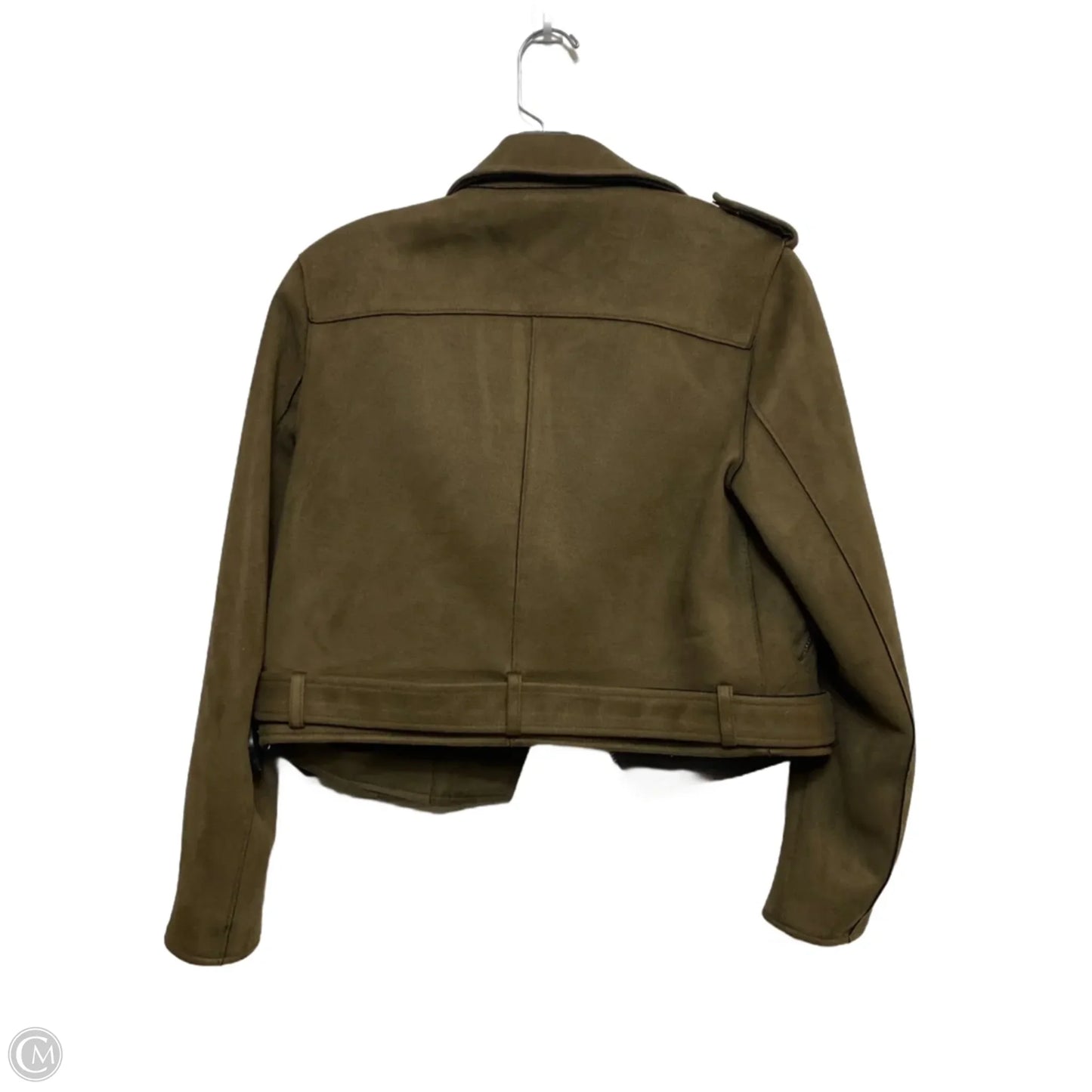 Jacket Moto By Zara Basic In Brown, Size: M