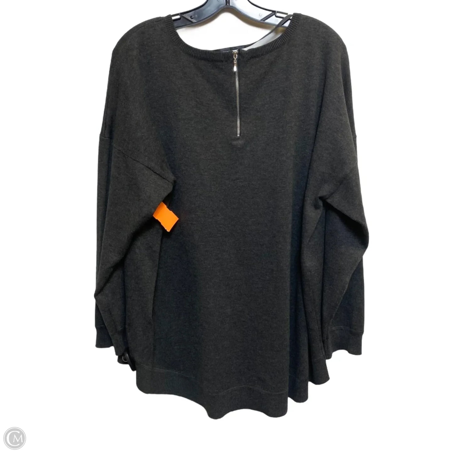 Sweater By Cable And Gauge In Grey, Size: 2x