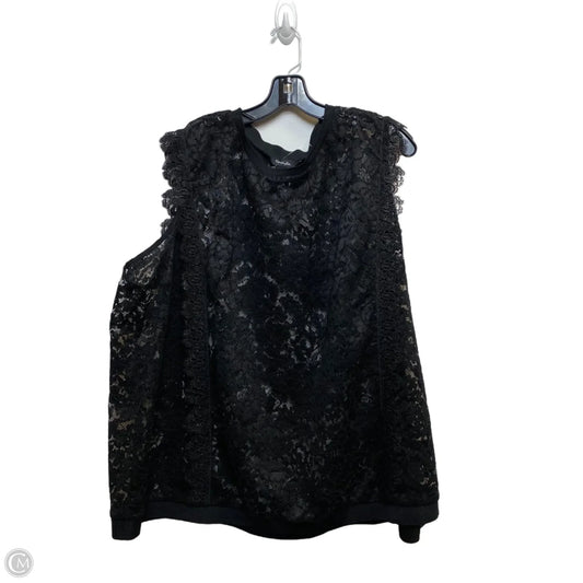 Top Sleeveless By Simply Be In Black, Size: 4x