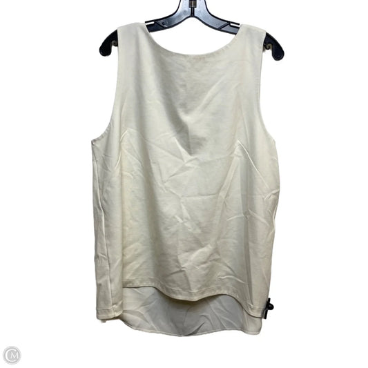 Top Sleeveless By Ann Taylor In White, Size: Xxl