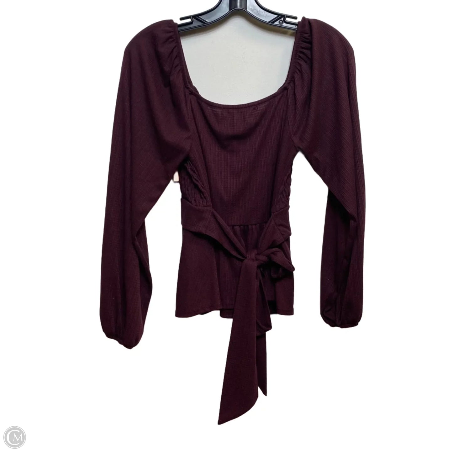 Top Long Sleeve By Altard State In Maroon, Size: L