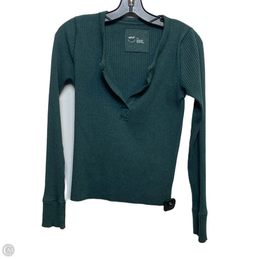 Top Long Sleeve By Aerie In Green, Size: S