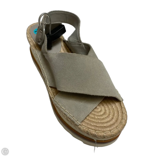 Sandals Heels Platform By Marc Fisher In Grey, Size: 7.5