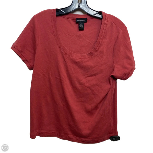 Top Short Sleeve Basic By Rafaella In Red, Size: L