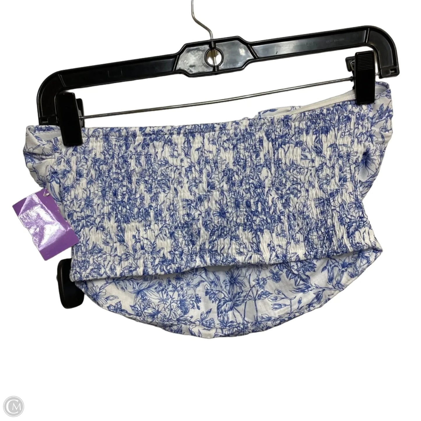 Top Sleeveless By Shein In Blue & White, Size: S