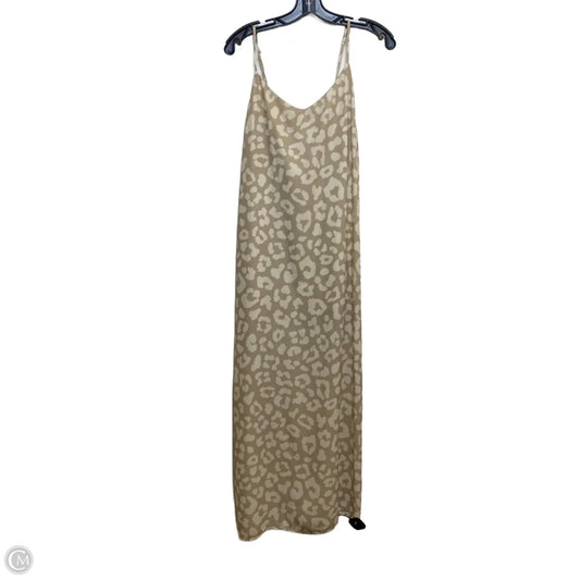 Dress Casual Maxi By Pink In Tan & White, Size: Medium