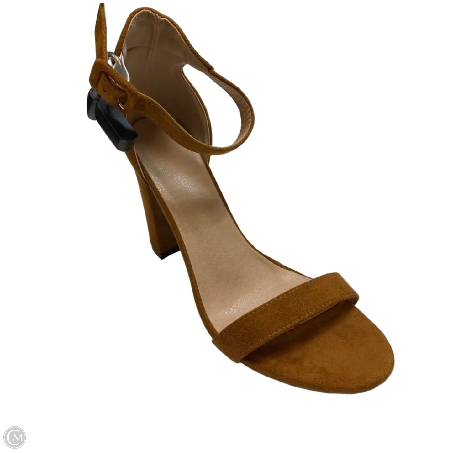 Sandals Heels Block By Clothes Mentor In Brown, Size: 9.5