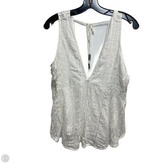 Top Sleeveless By Free People In White, Size: L