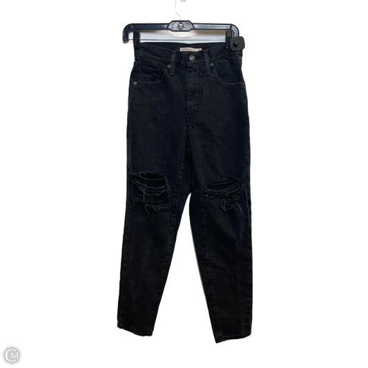 Jeans Straight By Levis In Black Denim, Size: 0