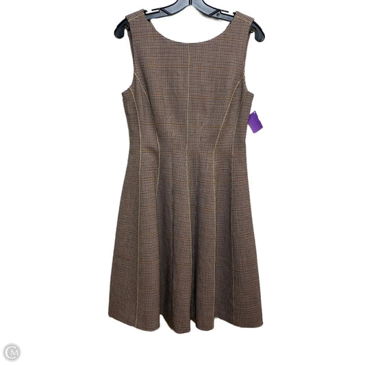 Dress Casual Midi By Theory In Brown & Cream, Size: S