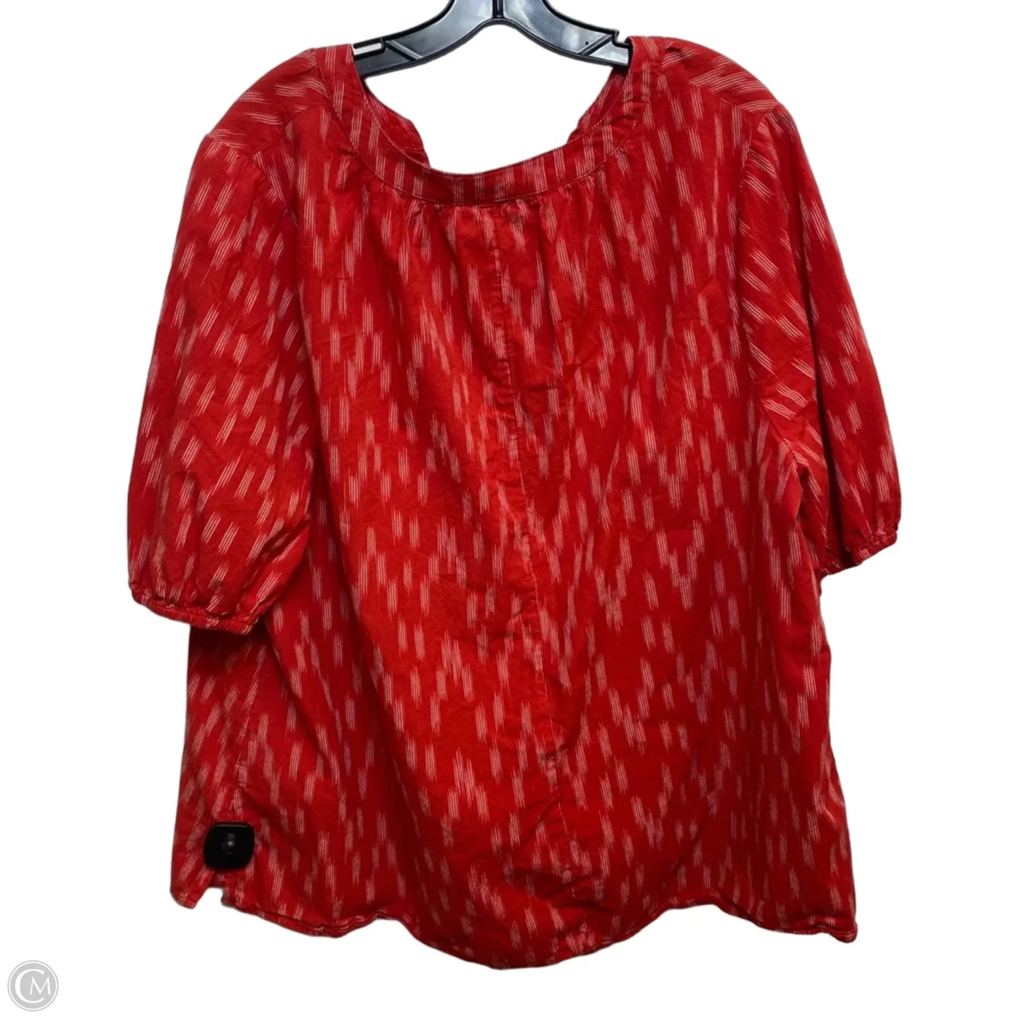 Top Short Sleeve By Lane Bryant In Red, Size: 1x