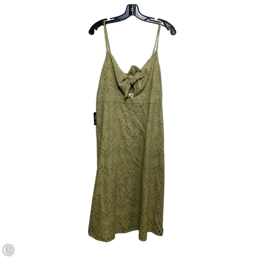 Dress Casual Midi By Express In Green, Size: M