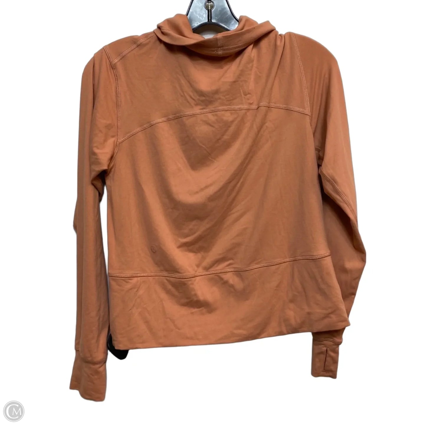 Athletic Top Long Sleeve Collar By Lululemon In Peach, Size: Xs