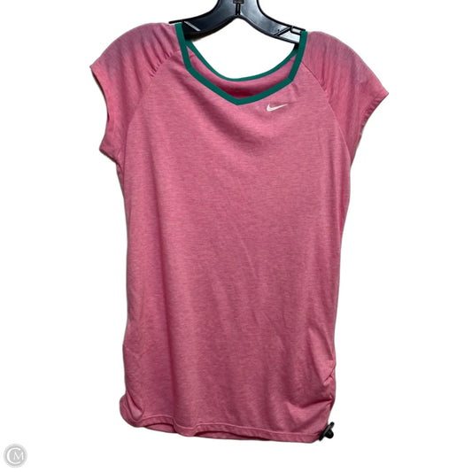Athletic Top Short Sleeve By Nike Apparel In Pink, Size: Xl