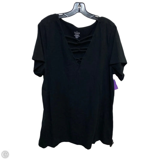 Top Short Sleeve By Torrid In Black, Size: 4x