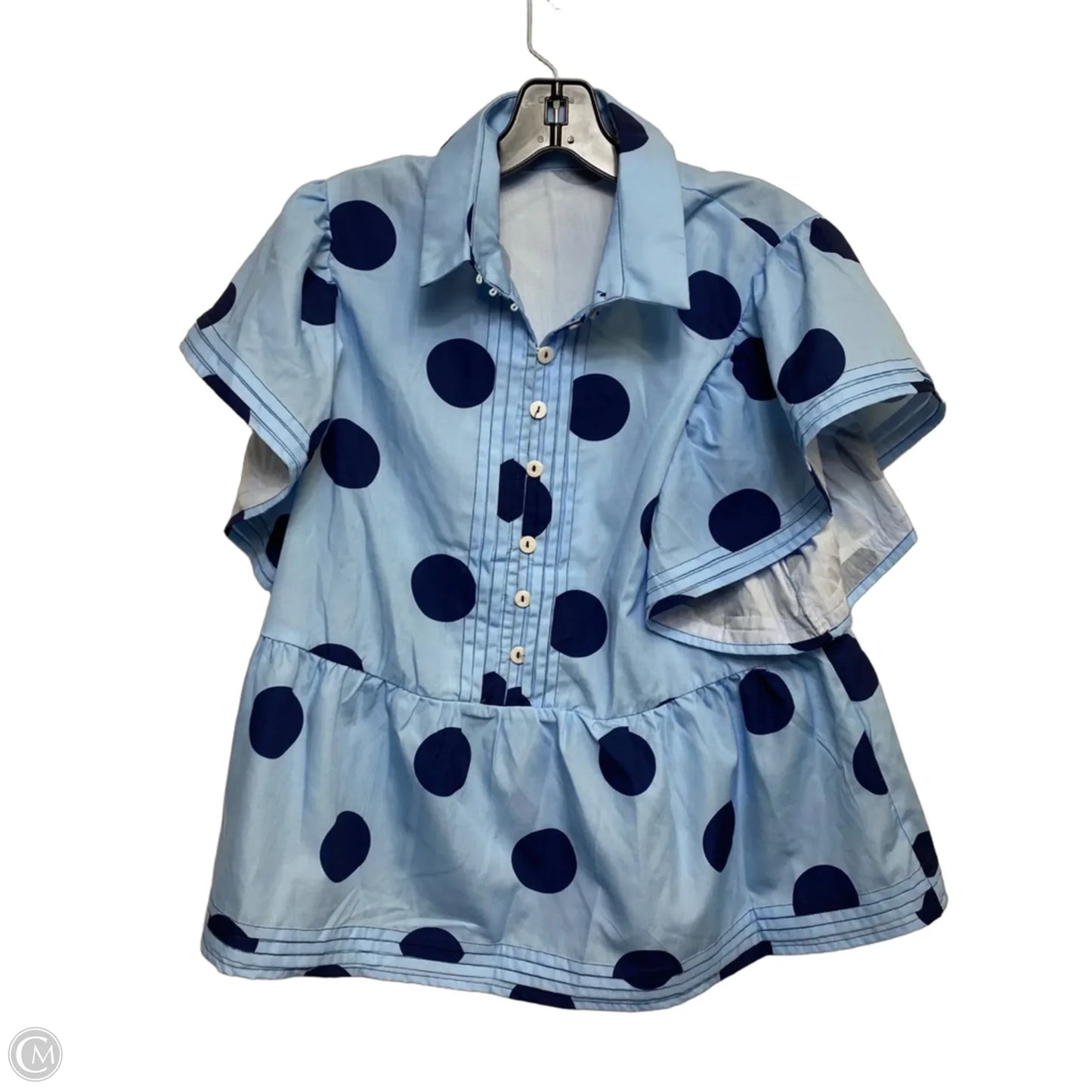 Top Short Sleeve By Cmf In Blue, Size: Medium
