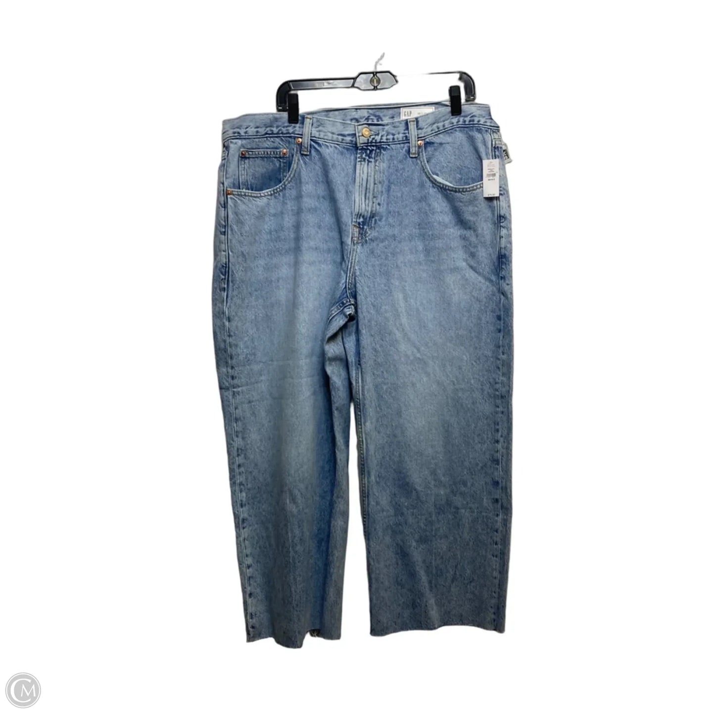 Jeans Wide Leg By Gap In Blue Denim, Size: 16