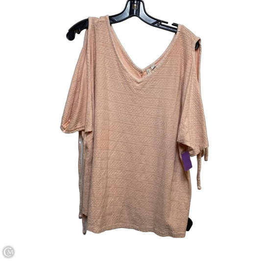 Top Short Sleeve By Cato In Orange, Size: 3x