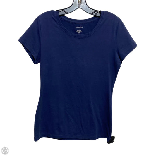 Top Short Sleeve Basic By Banana Republic In Blue, Size: S
