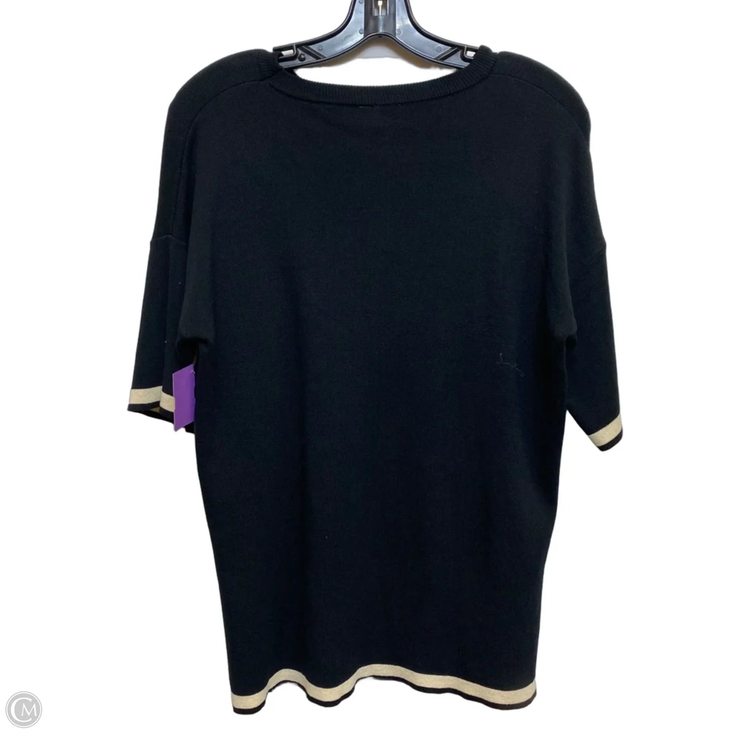 Top Short Sleeve By Clothes Mentor In Black, Size: S