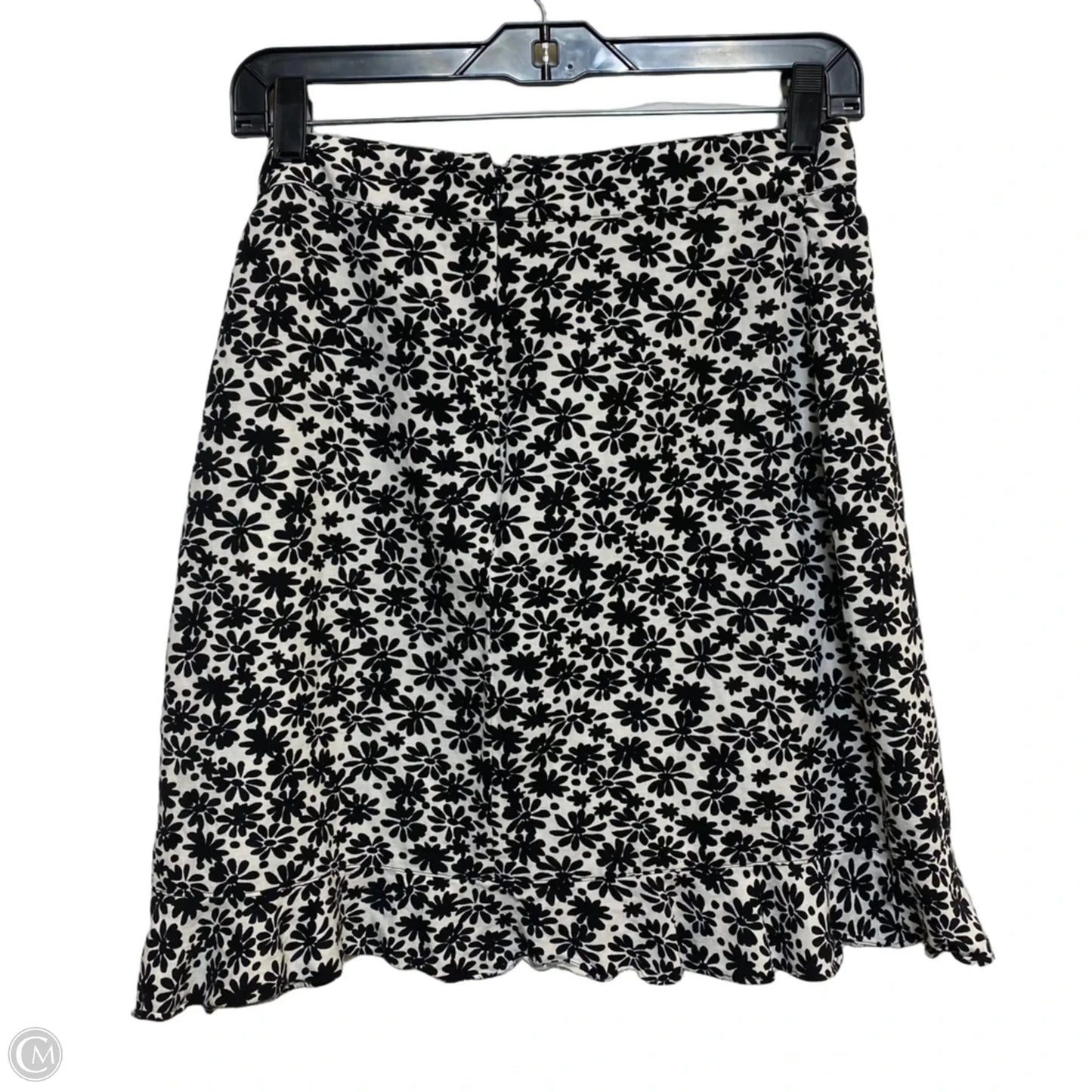 Skirt Mini & Short By Loft In Black & White, Size: 0p