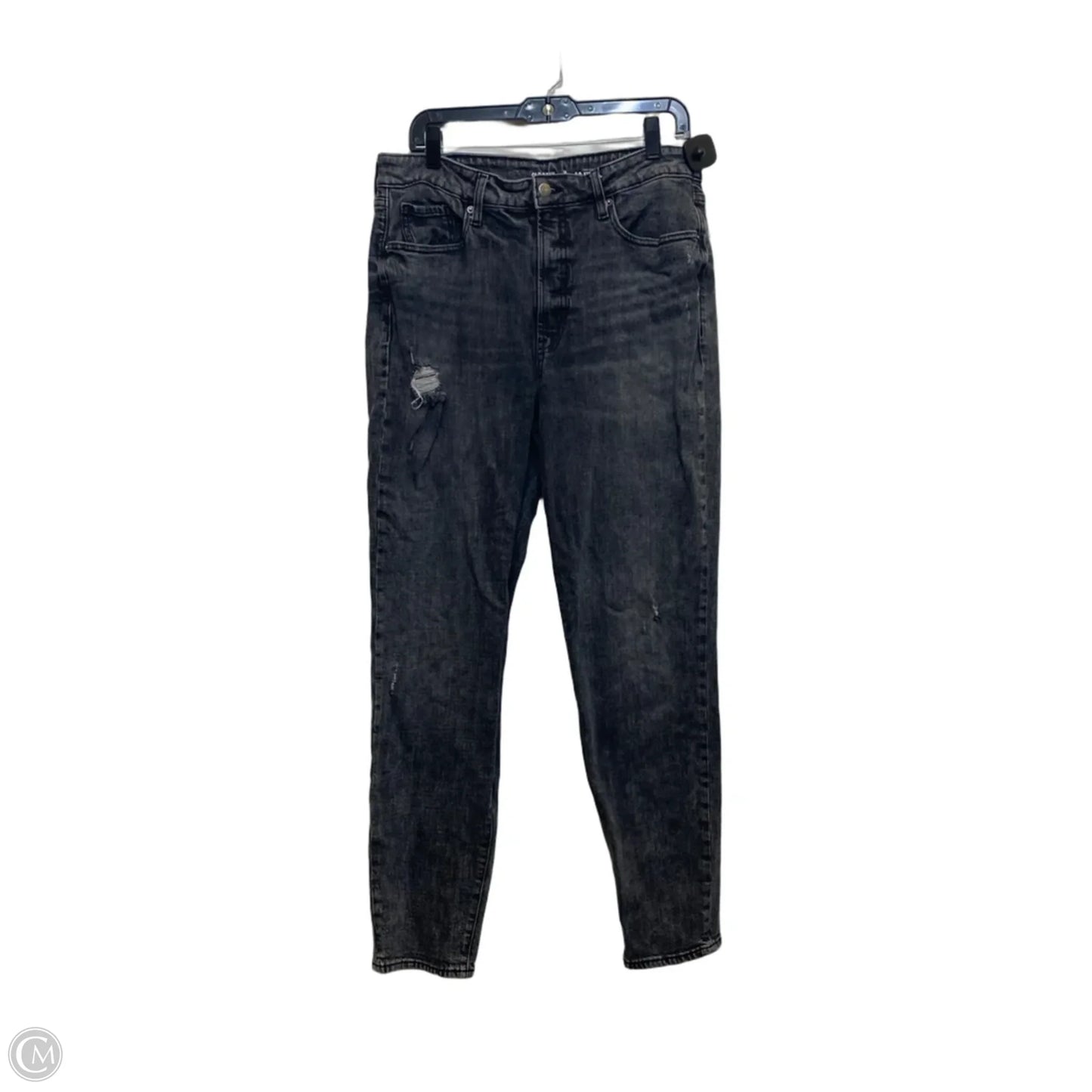 Jeans Straight By Old Navy In Black Denim, Size: 12