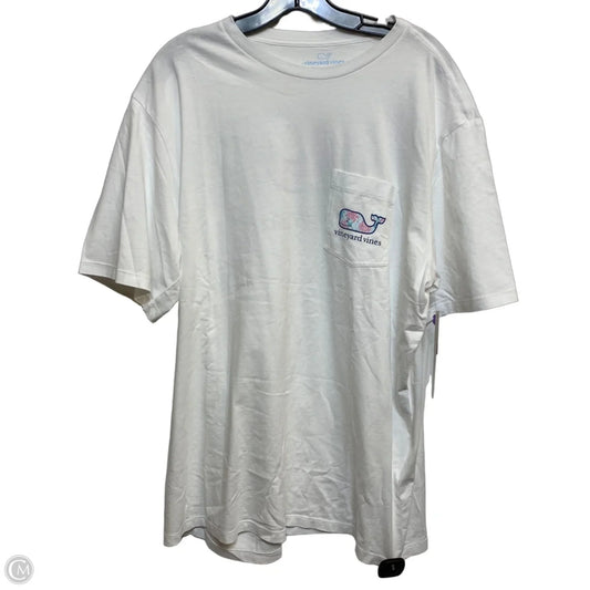 Top Short Sleeve By Vineyard Vines In White, Size: Xl