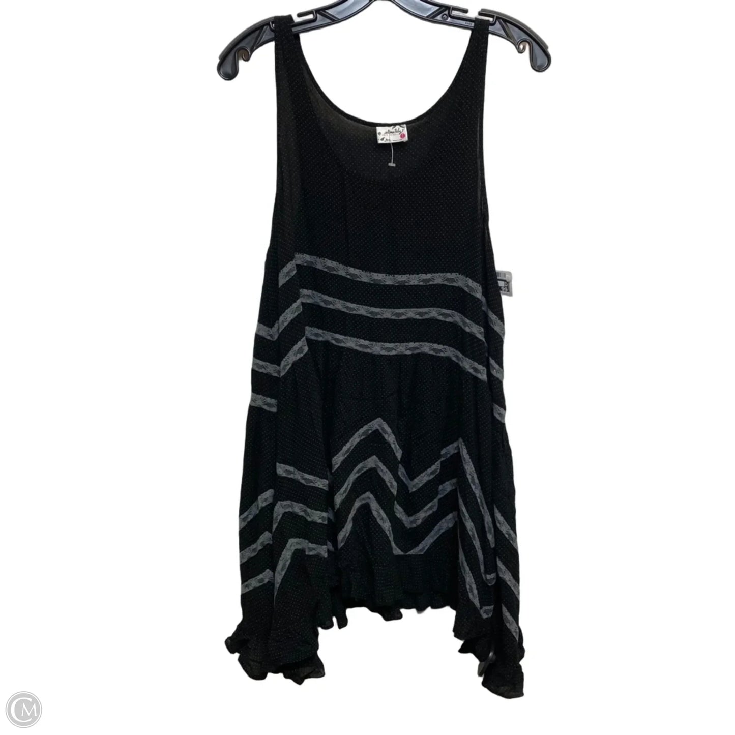 Tunic Sleeveless By Free People In Black & Grey, Size: M