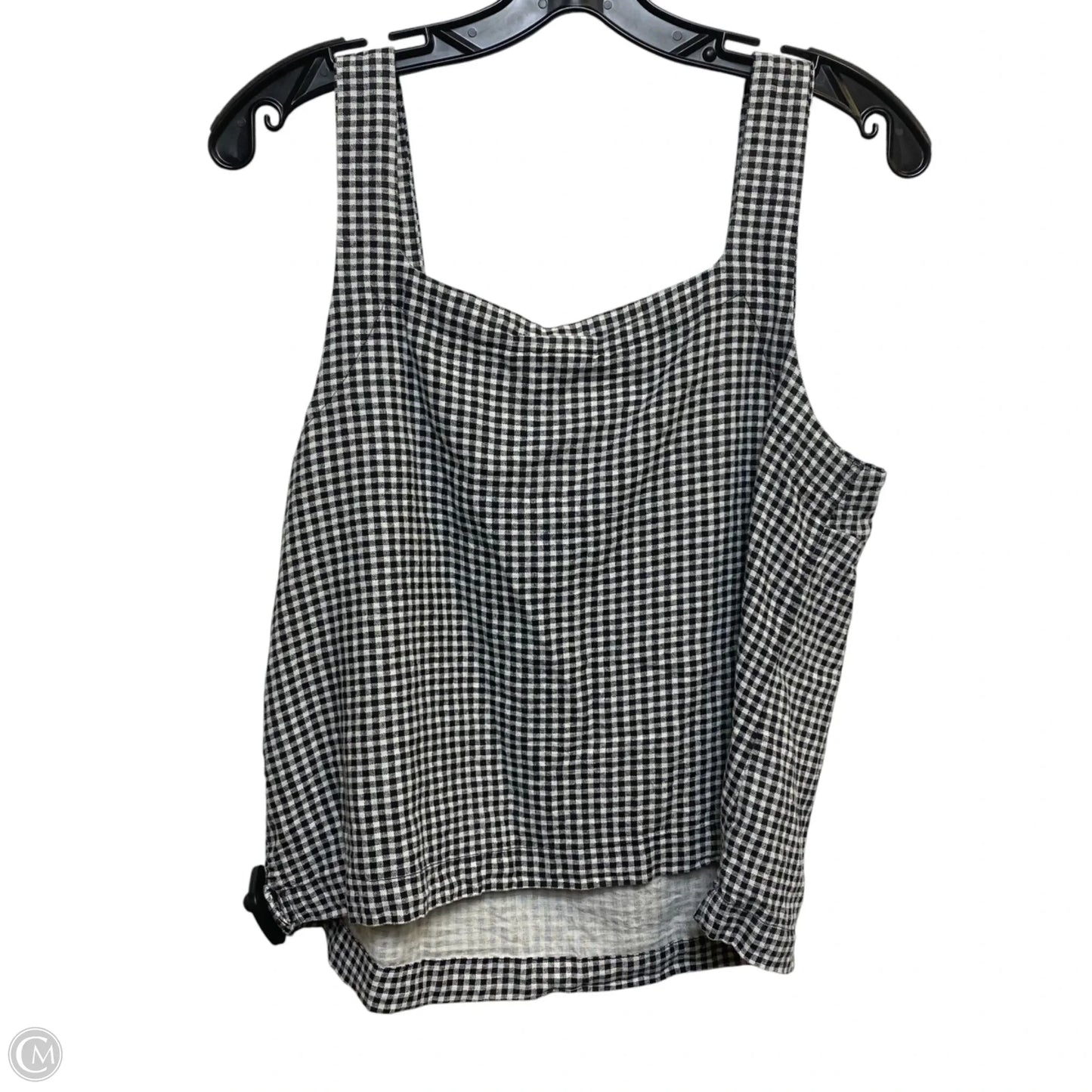 Top Sleeveless By A New Day In Black & White, Size: Medium