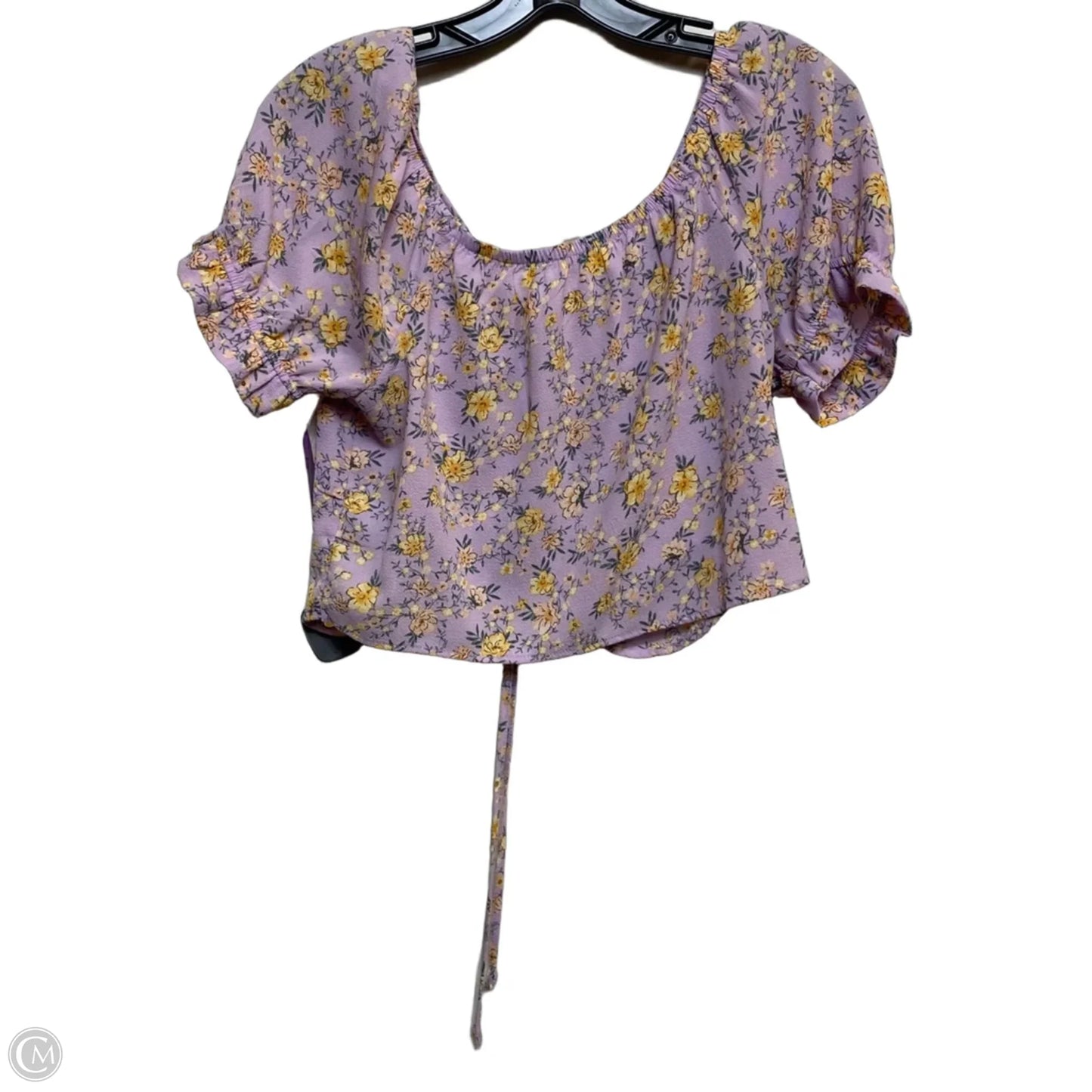 Top Short Sleeve By Pink Rose In Purple, Size: M