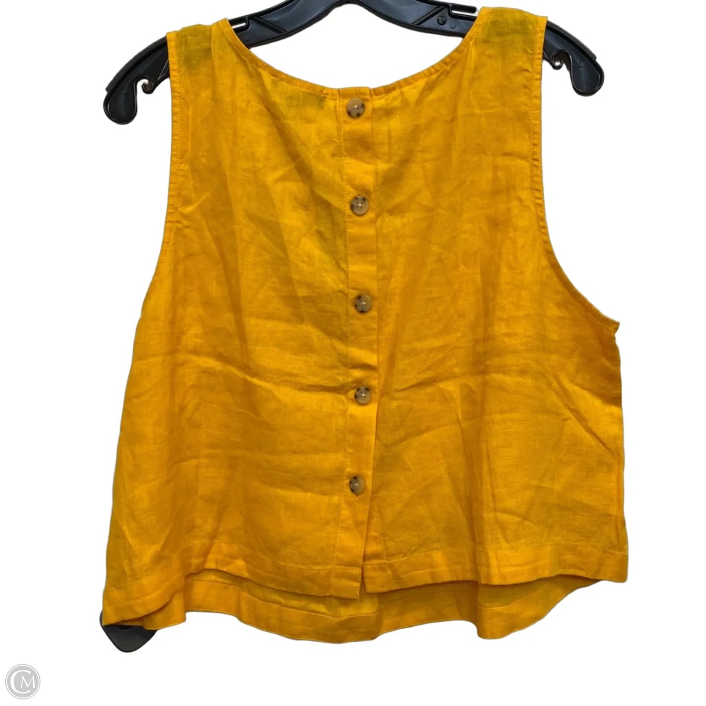 Top Sleeveless By J. Crew In Yellow, Size: Xl