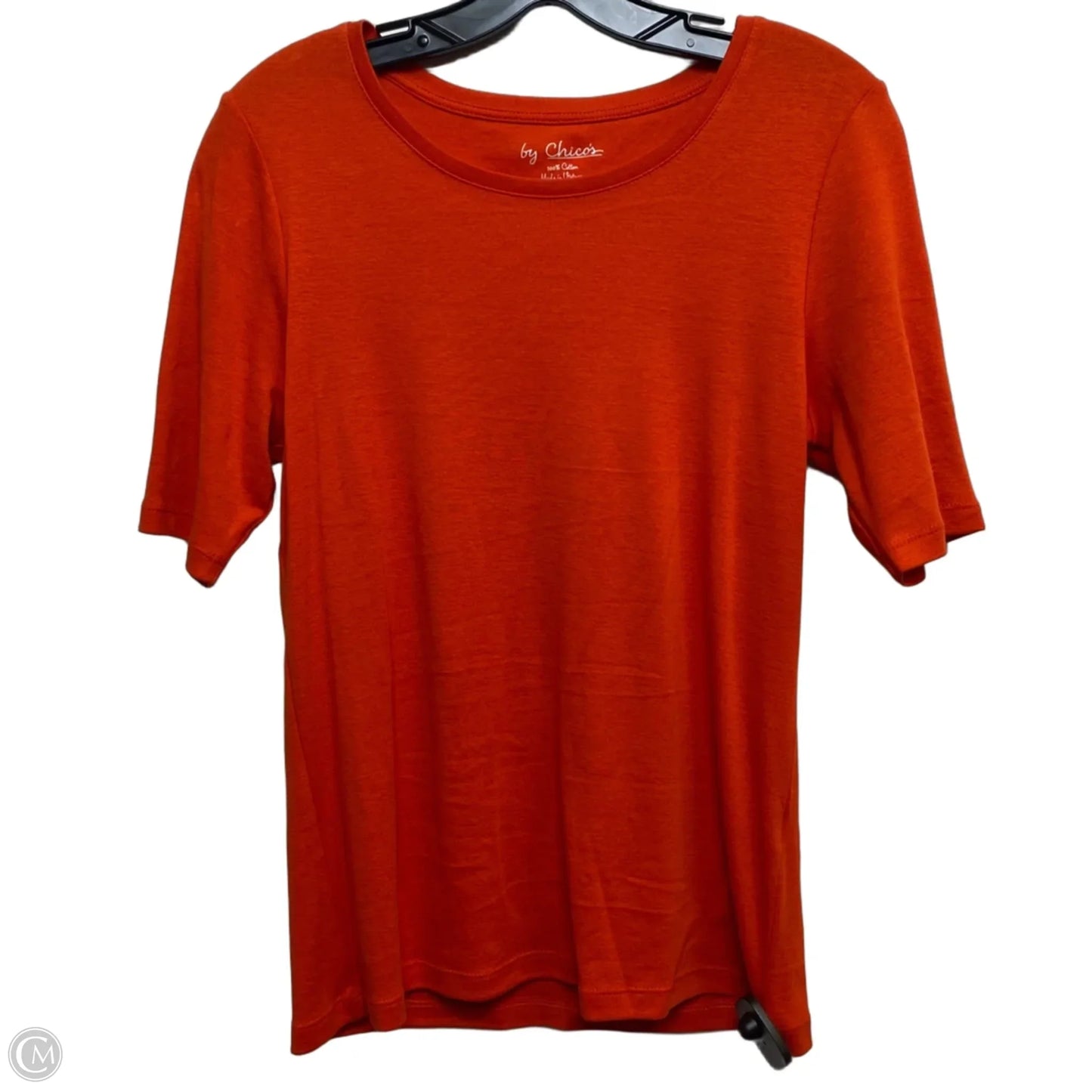 Top Short Sleeve By Chicos In Orange, Size: M