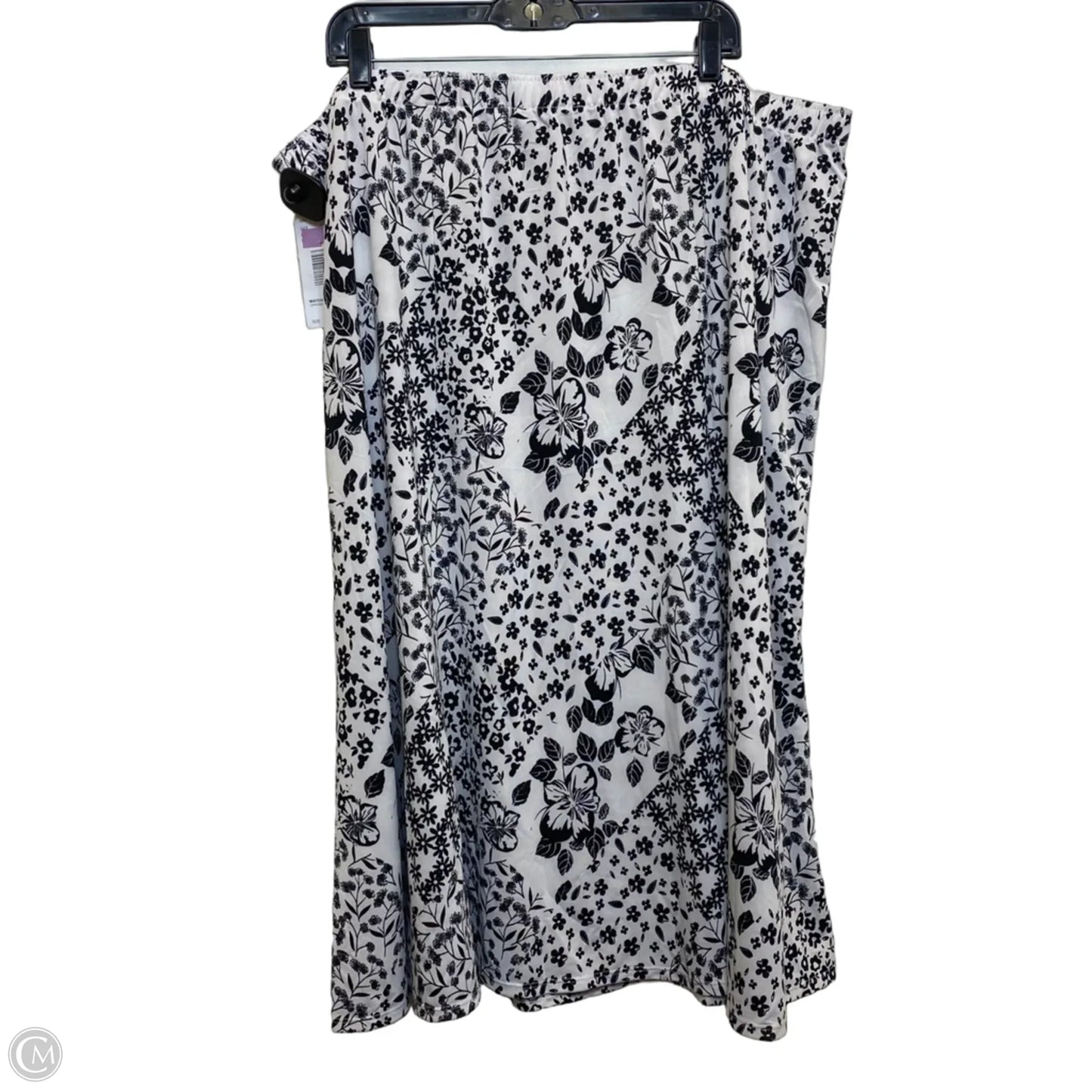 Skirt Midi By Southern Lady In Black & White, Size: 3x