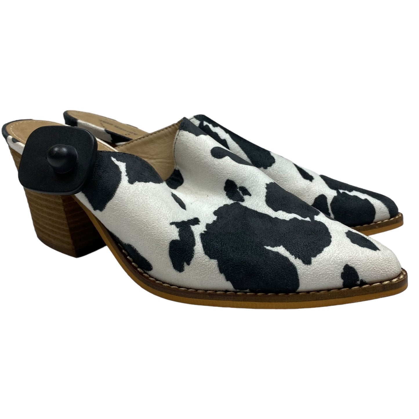 Animal Print Shoes Heels Block Arider Girl, Size 9