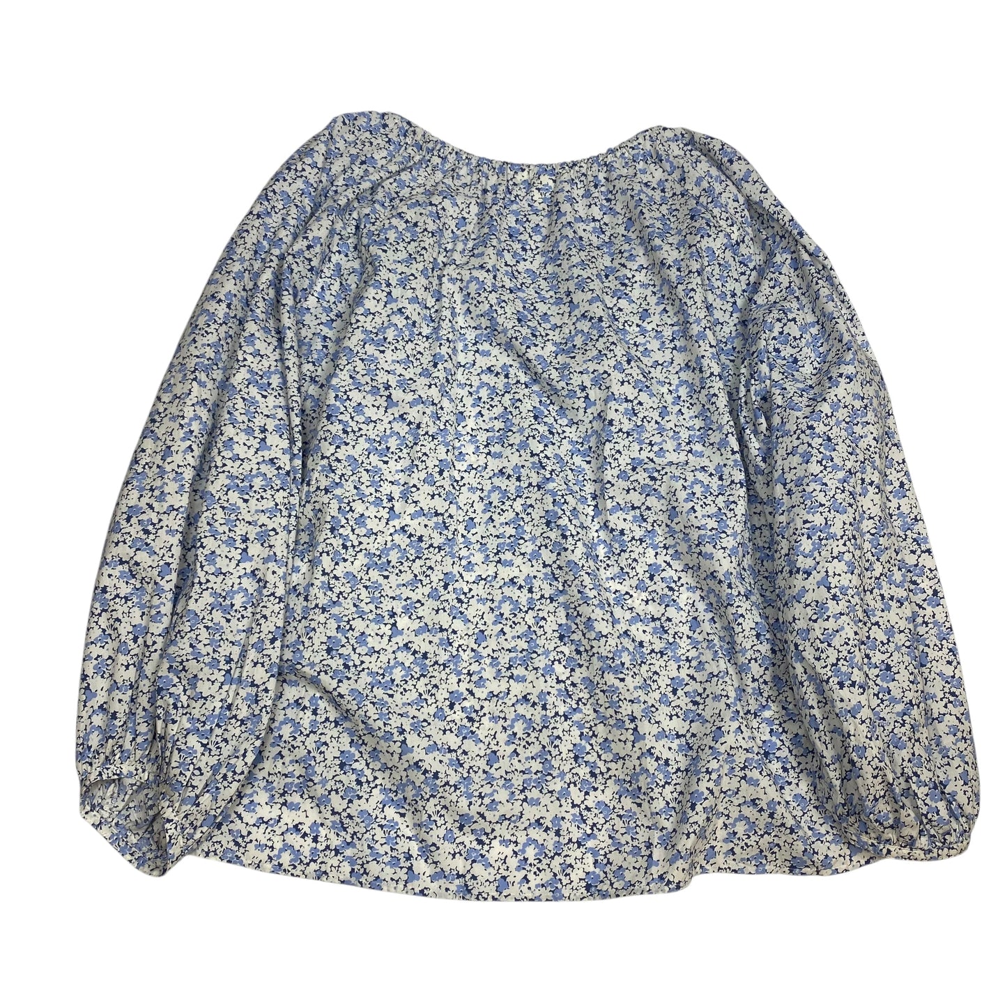 Blouse Long Sleeve By H&m In Blue, Size: Xl