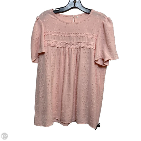 Top Short Sleeve By Clothes Mentor In Pink, Size: L